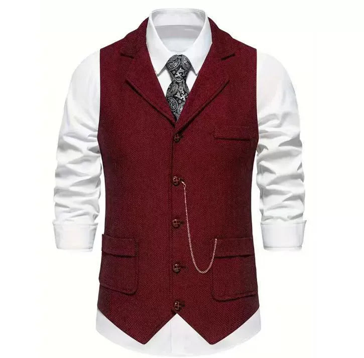 Men's Draped Notch-Lapel Curated Overcoat