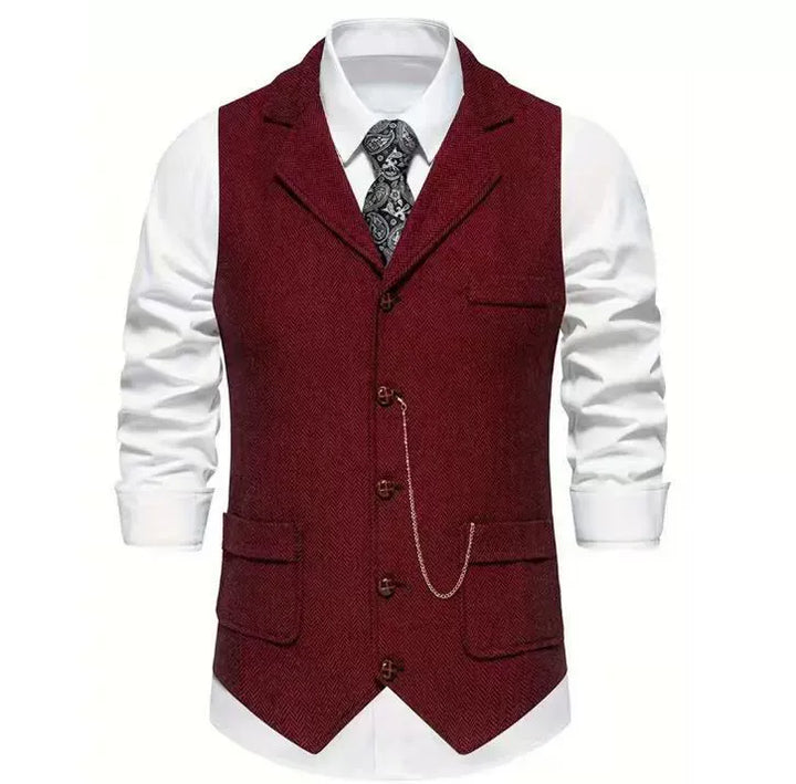 Men's Draped Notch-Lapel Curated Overcoat