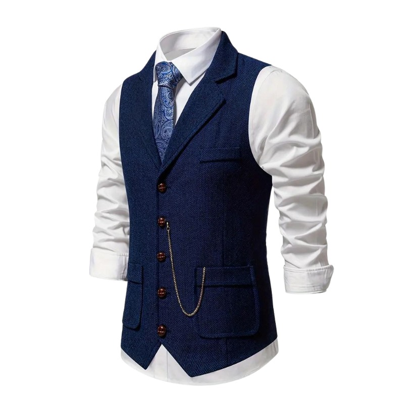 Men's Draped Notch-Lapel Curated Overcoat