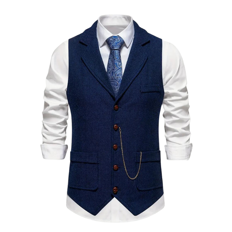 Men's Draped Notch-Lapel Curated Overcoat