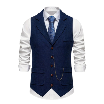 Sobretudo masculino drapeado, com lapela entalhada e estilo apurado – quente, para o outono e o inverno