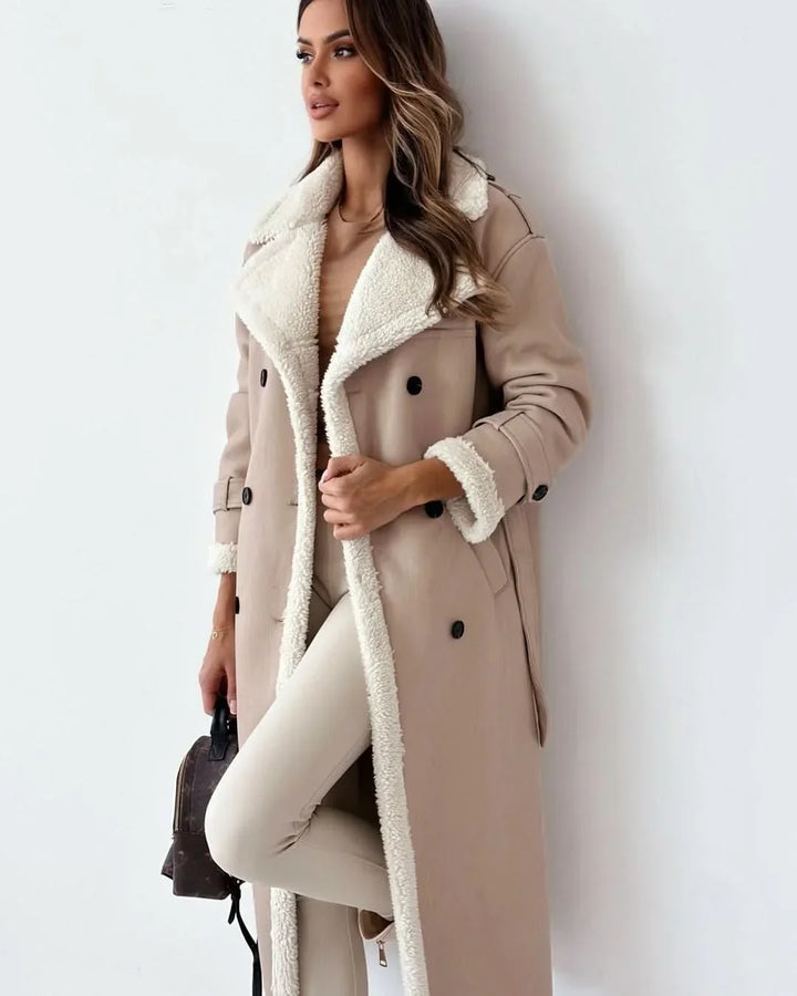 Women's Double-Breasted Chic Understated Trench Coat