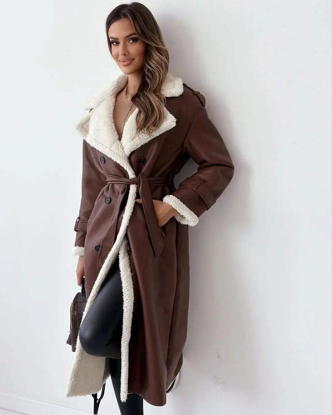 Women's Double-Breasted Chic Understated Trench Coat