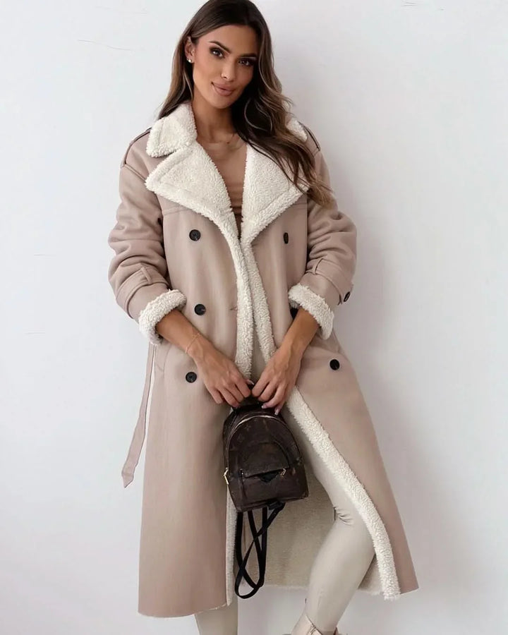 Women's Double-Breasted Chic Understated Trench Coat