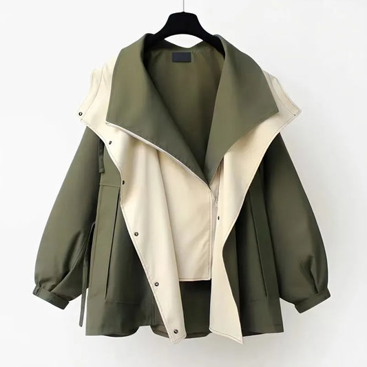 Women's Hooded Editorial Nonchalant Trench Coat – Warm Fall & Winter