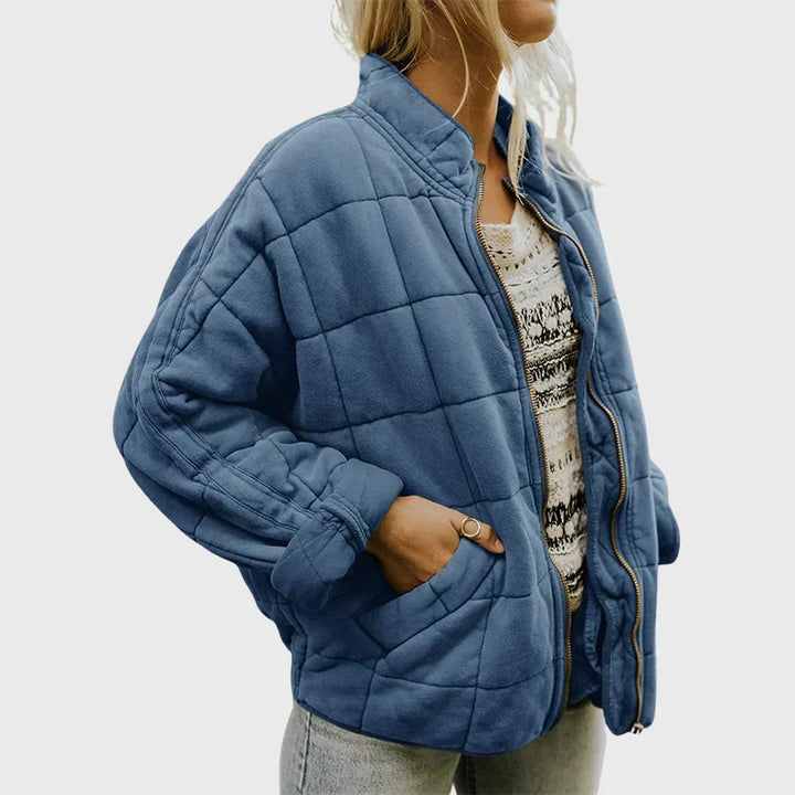 Skräddad och sofistikerad quiltad pufferjacka för kvinnor