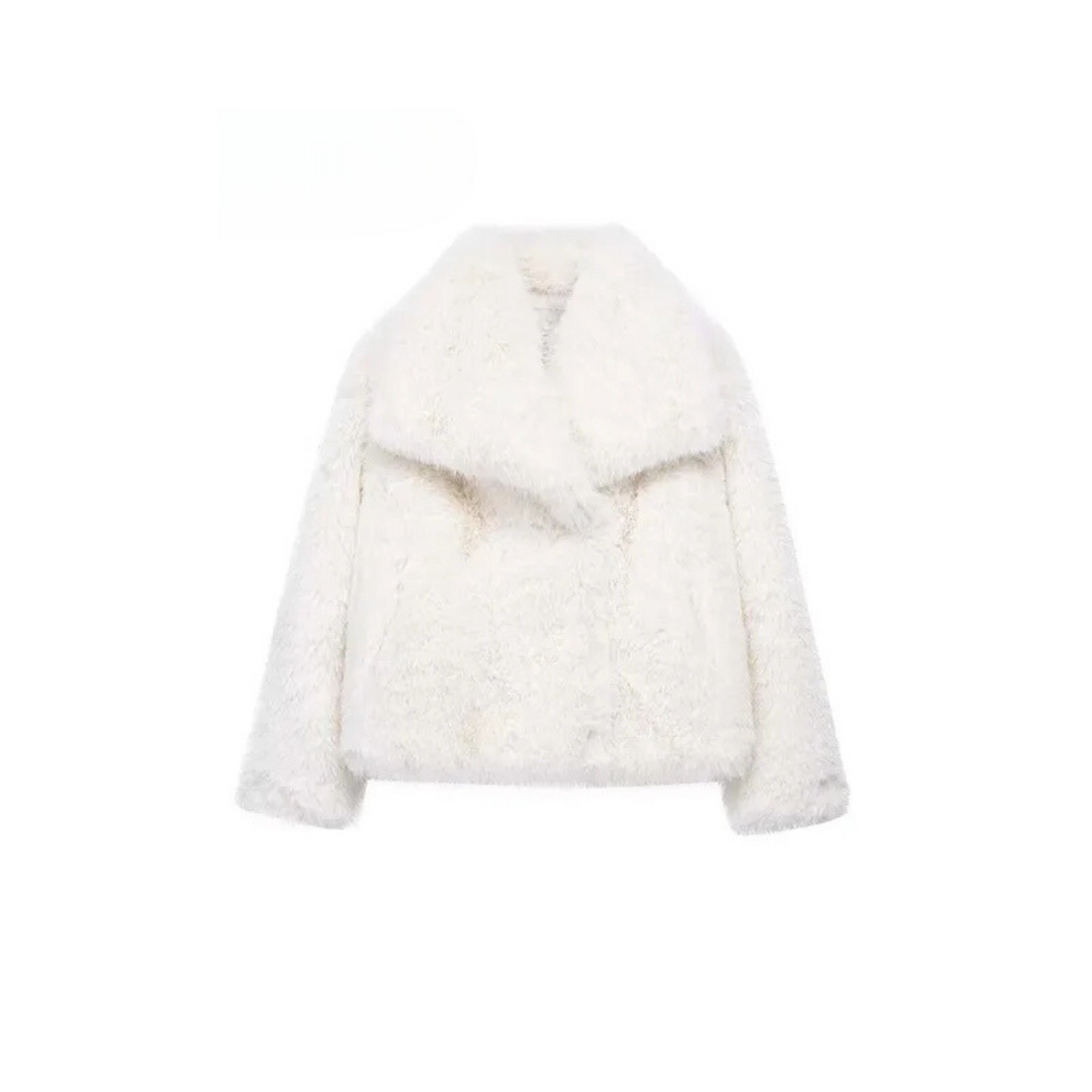 Cappotto elegante da donna avvolgente con revers a lancia