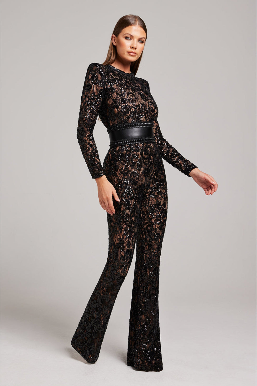 Women's Lace Elegance Jumpsuit-The Yellow Prime