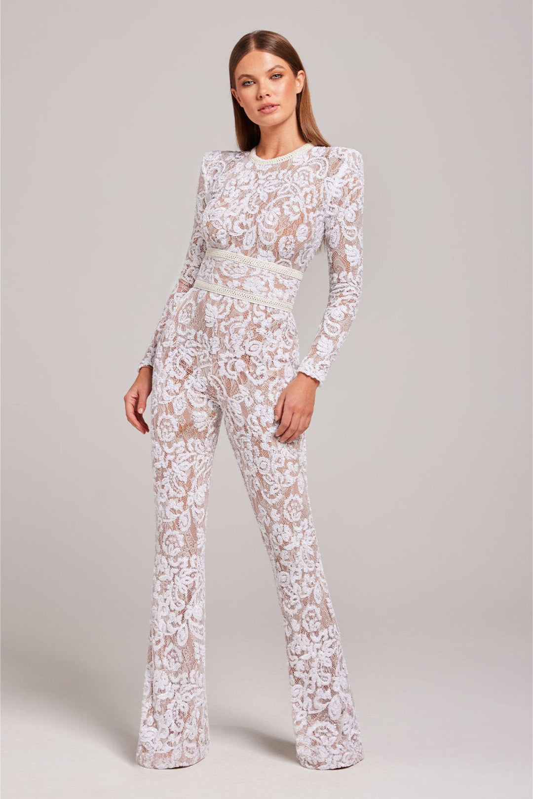 Women's Lace Elegance Jumpsuit-The Yellow Prime