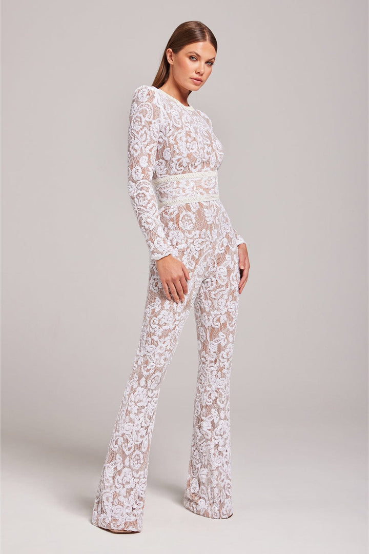 Women's Lace Elegance Jumpsuit-The Yellow Prime