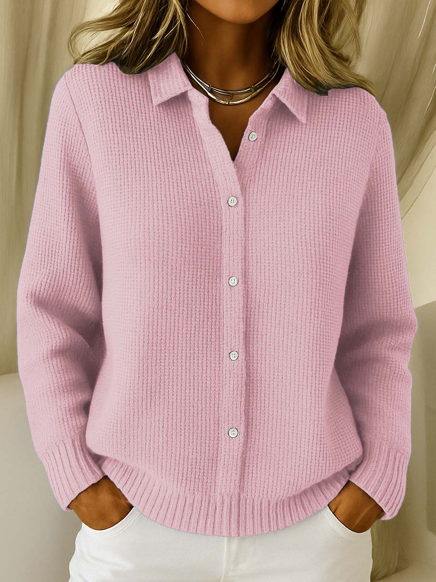 Women's Classic Knit Button Cardigan for Stylish Layering