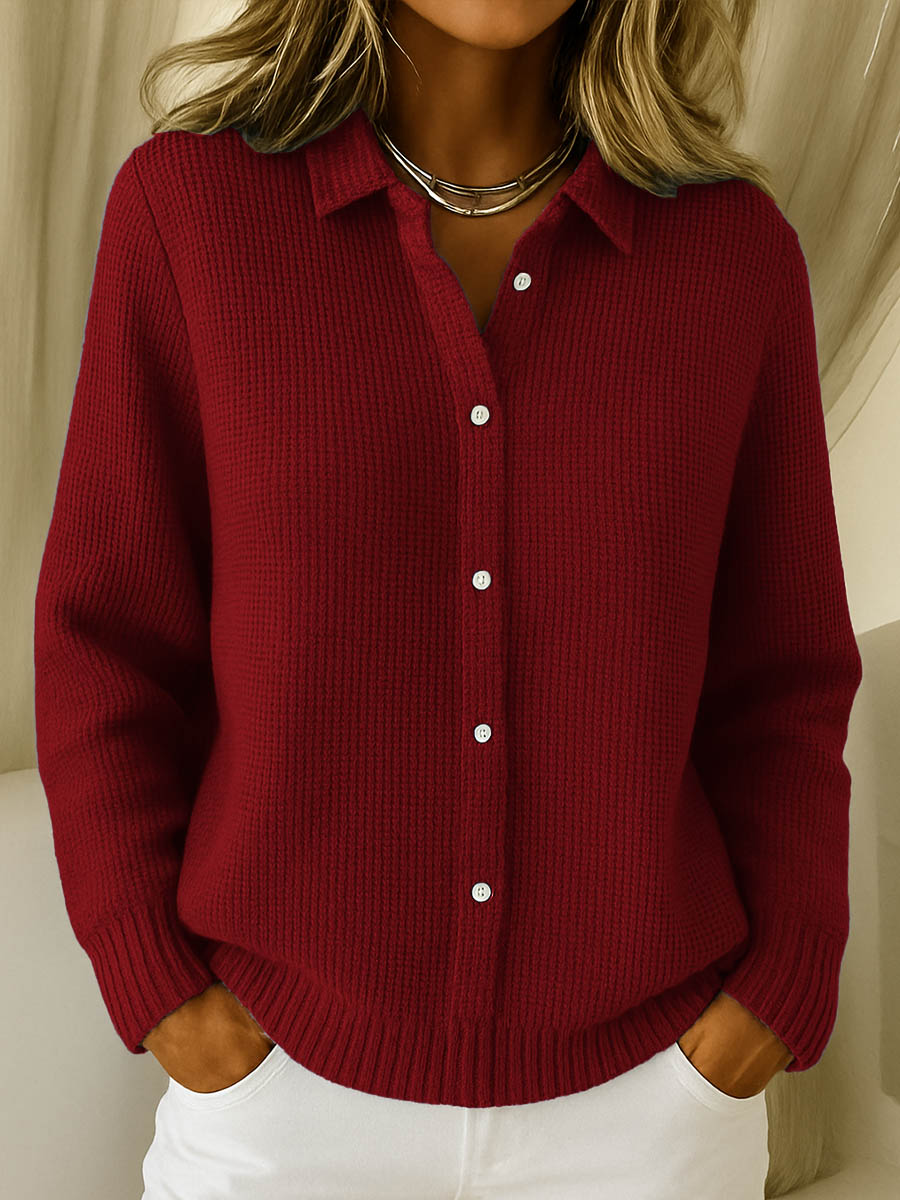 Women's Classic Knit Button Cardigan for Stylish Layering