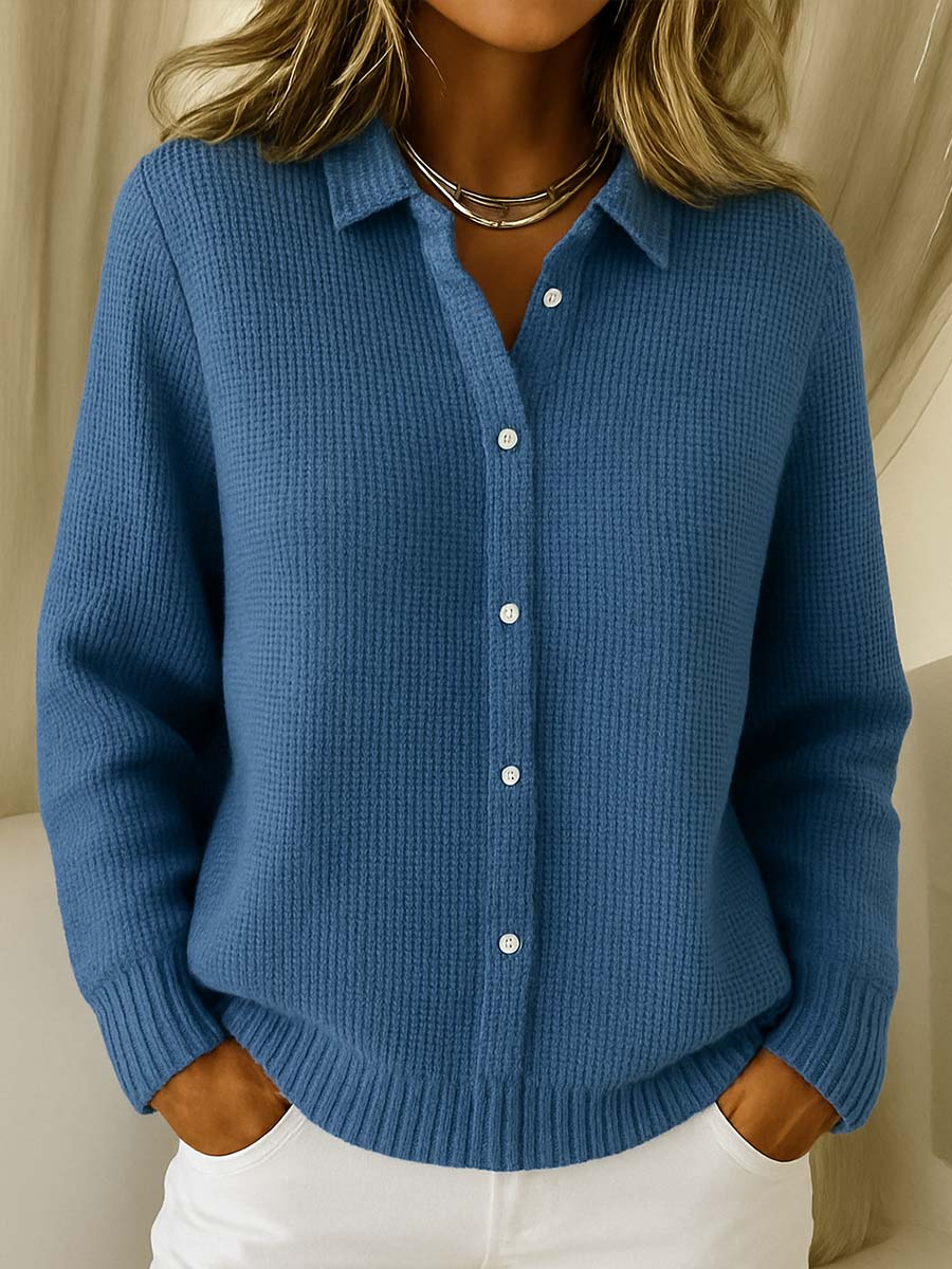 Women's Classic Knit Button Cardigan for Stylish Layering