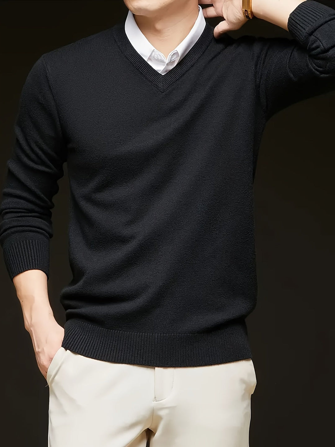 Men's Classic V-Neck Sweater