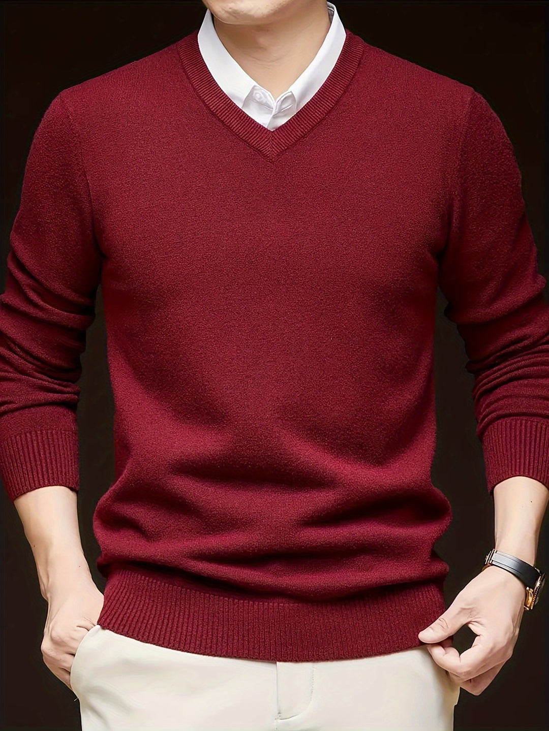 Men's Classic V-Neck Sweater