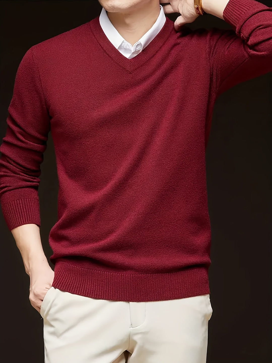 Men's Classic V-Neck Sweater