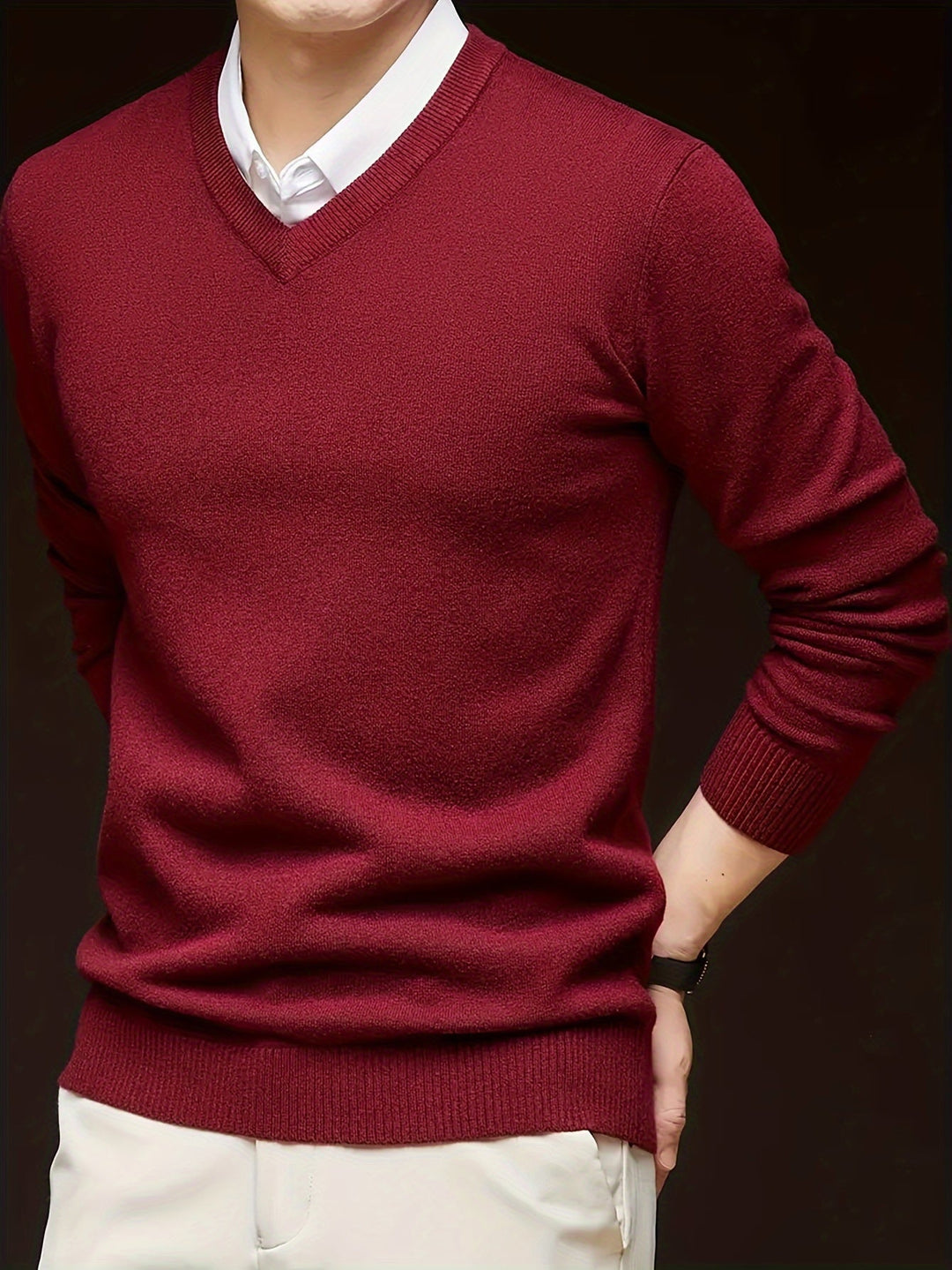 Men's Classic V-Neck Sweater