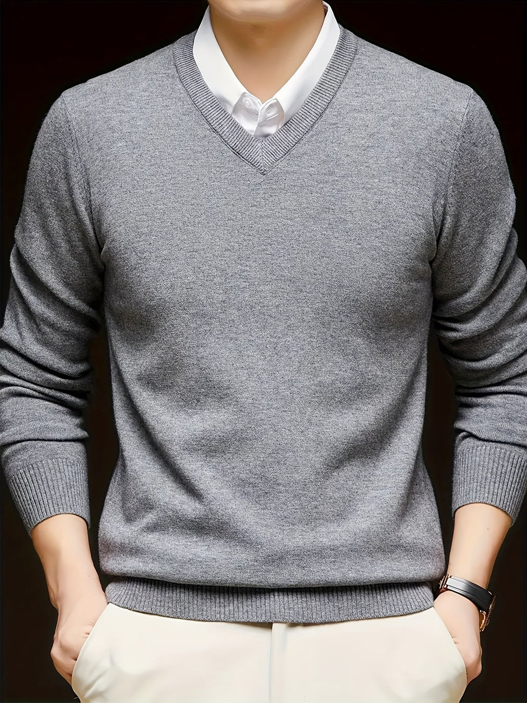 Men's Classic V-Neck Sweater