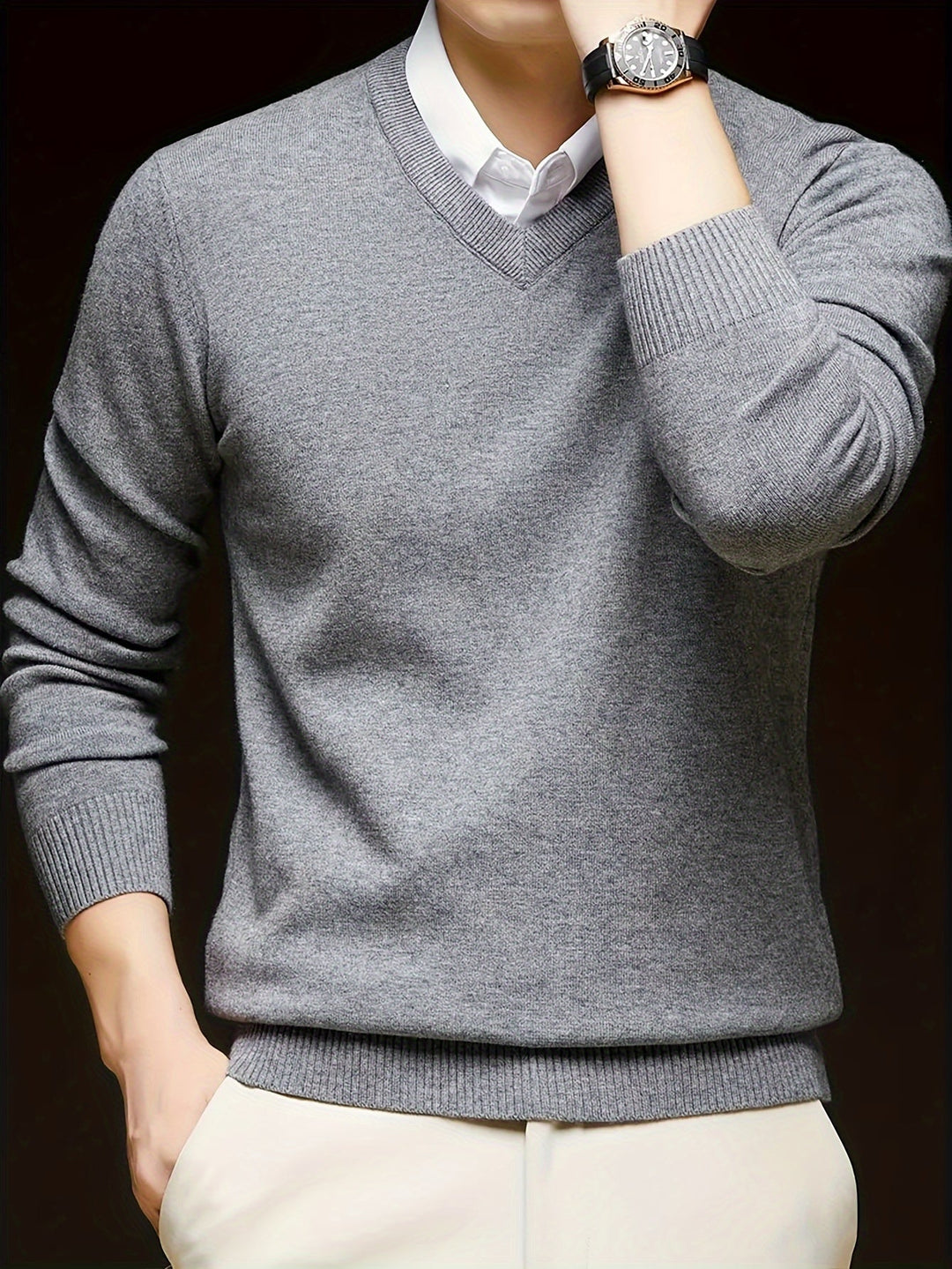 Men's Classic V-Neck Sweater