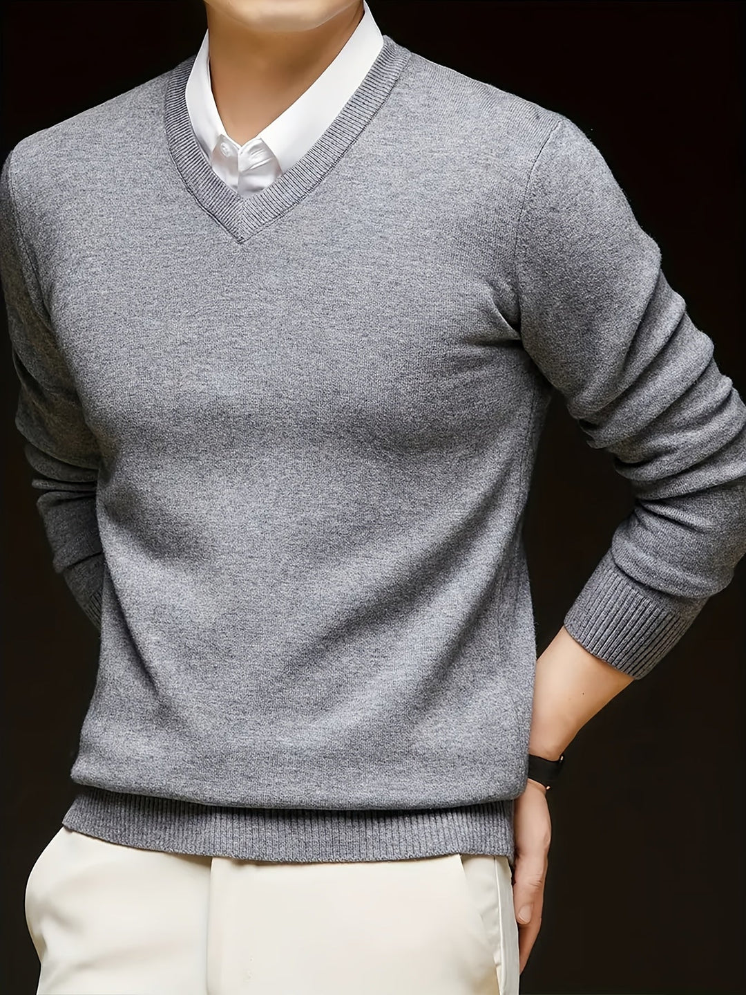 Men's Classic V-Neck Sweater