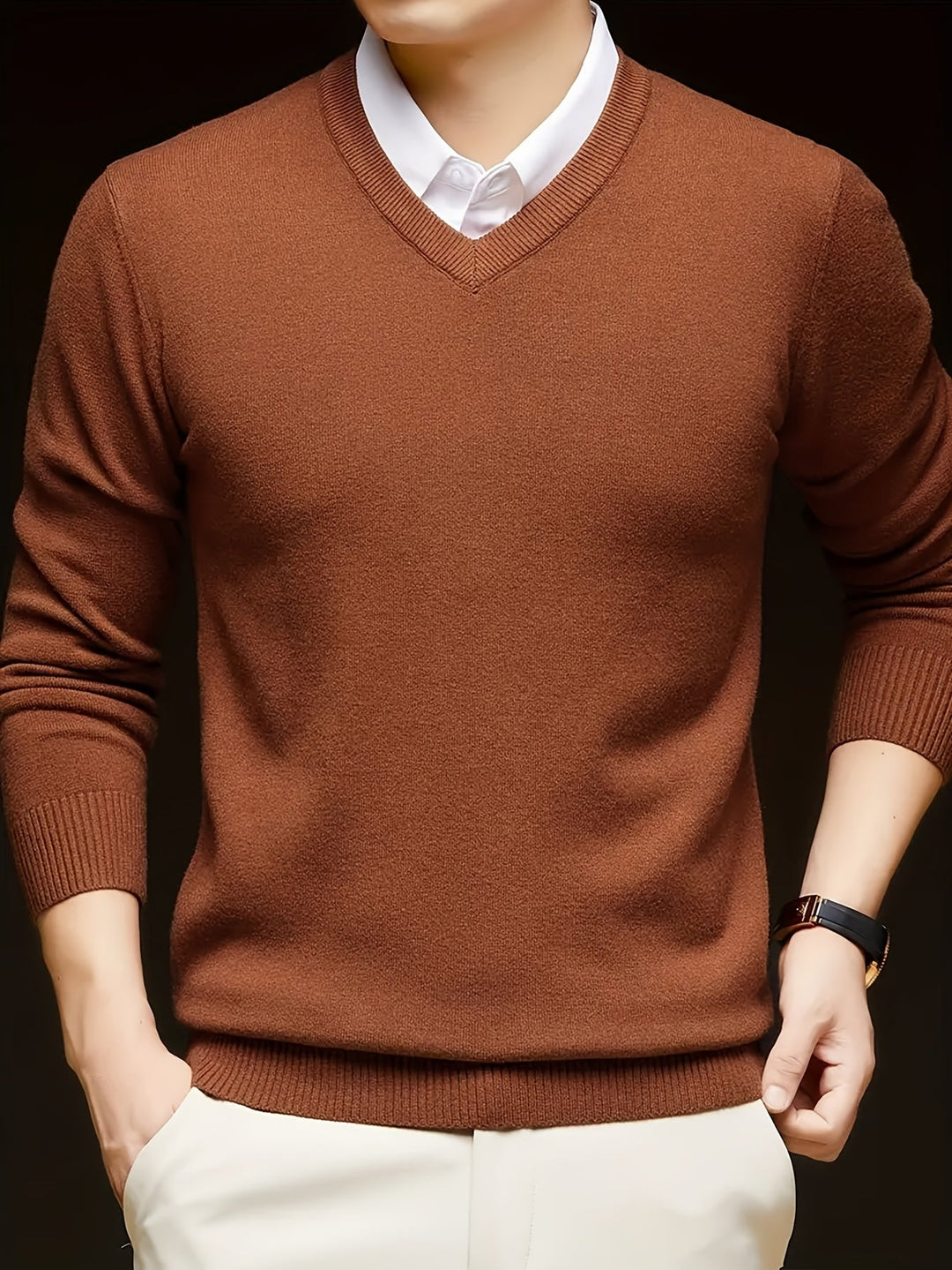 Men's Classic V-Neck Sweater