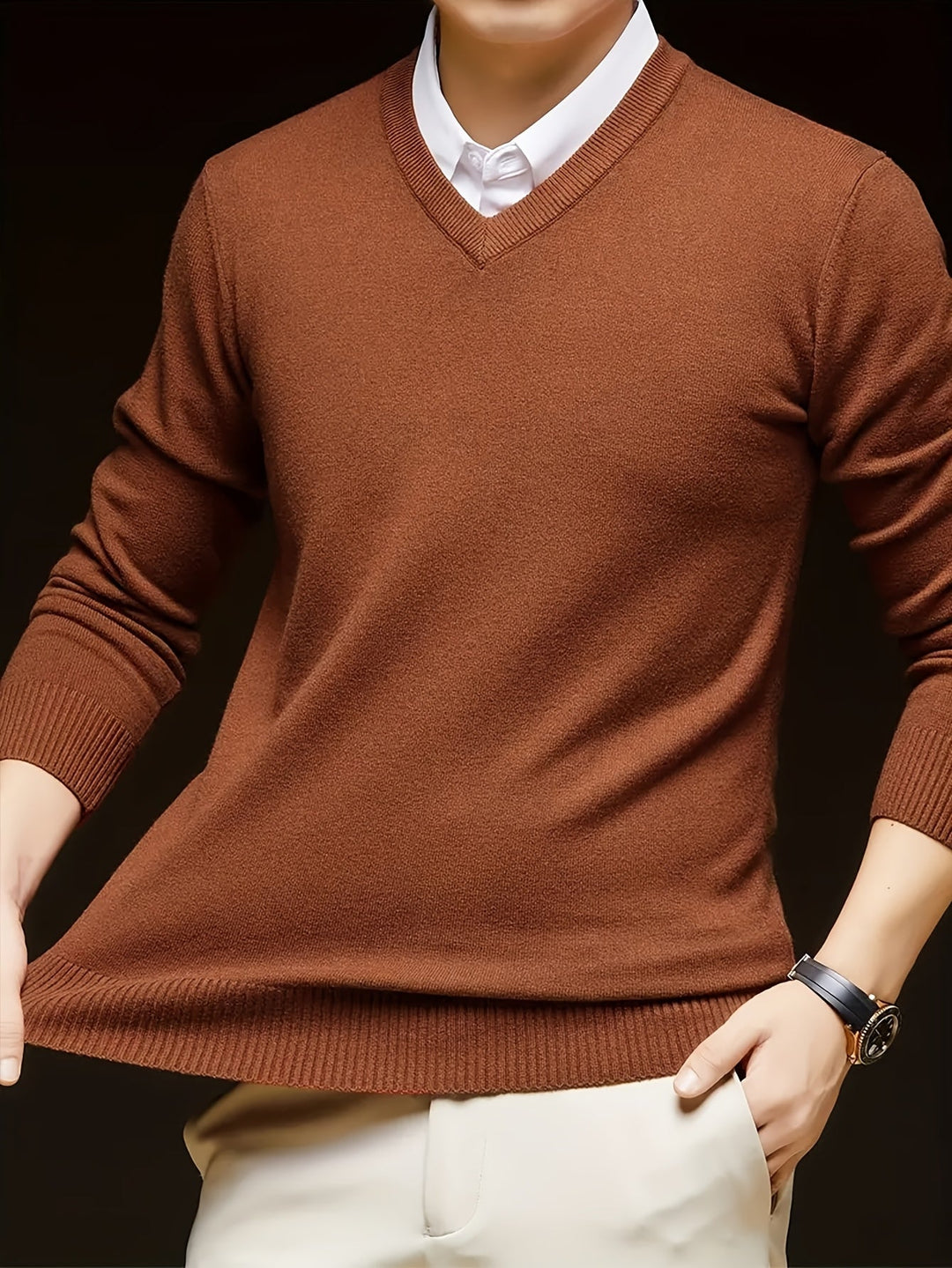 Men's Classic V-Neck Sweater