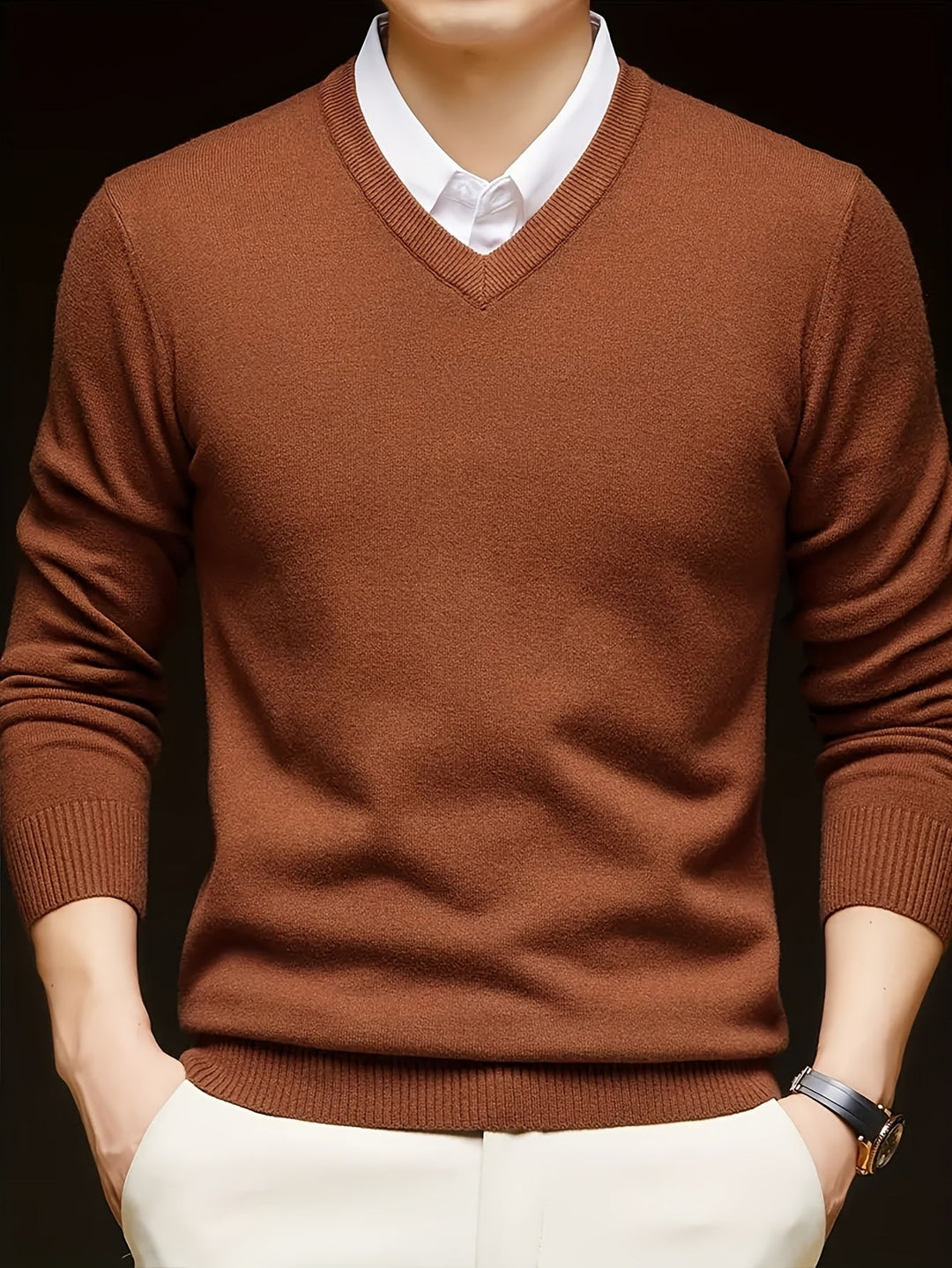 Men's Classic V-Neck Sweater