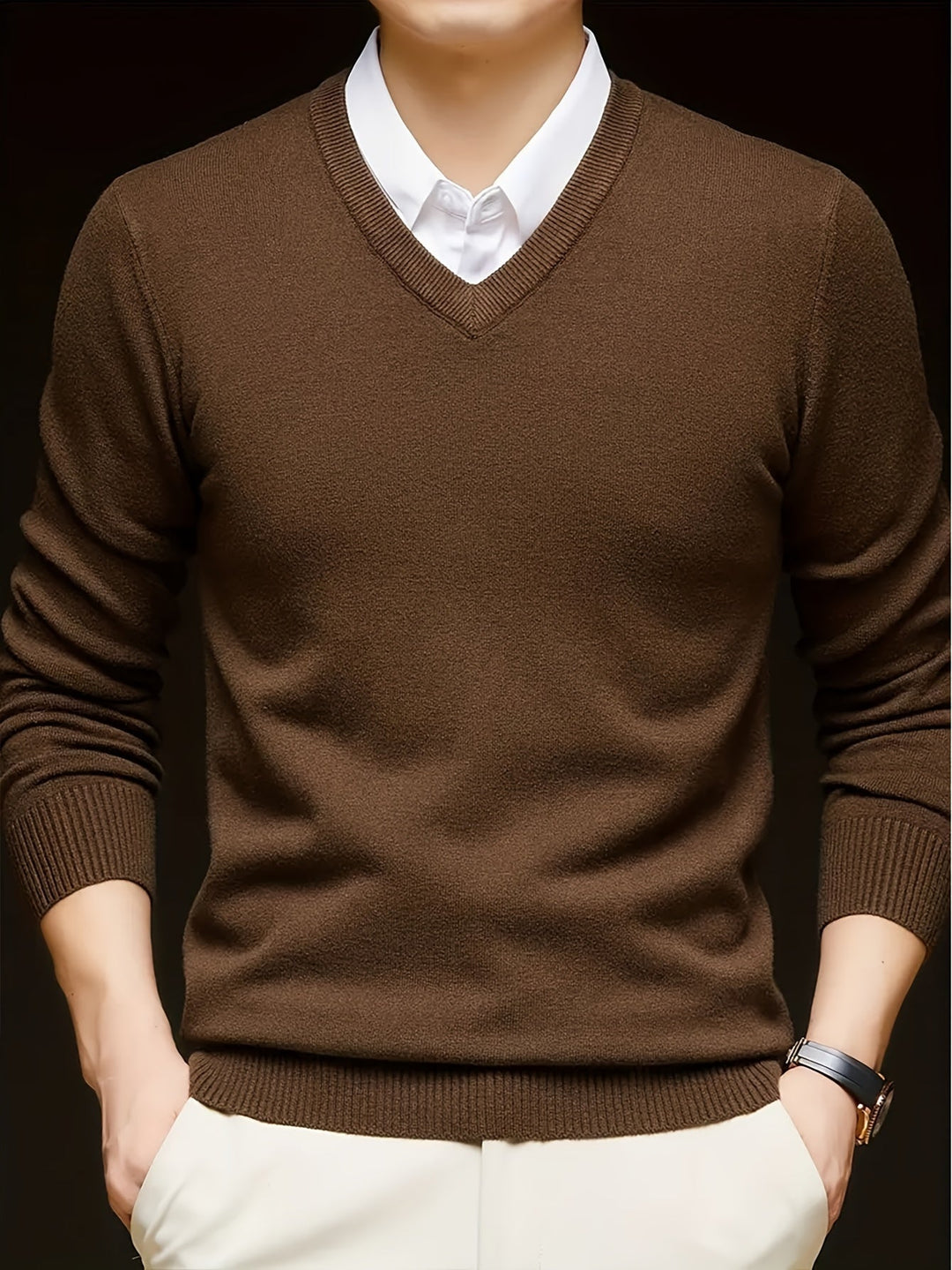 Men's Classic V-Neck Sweater