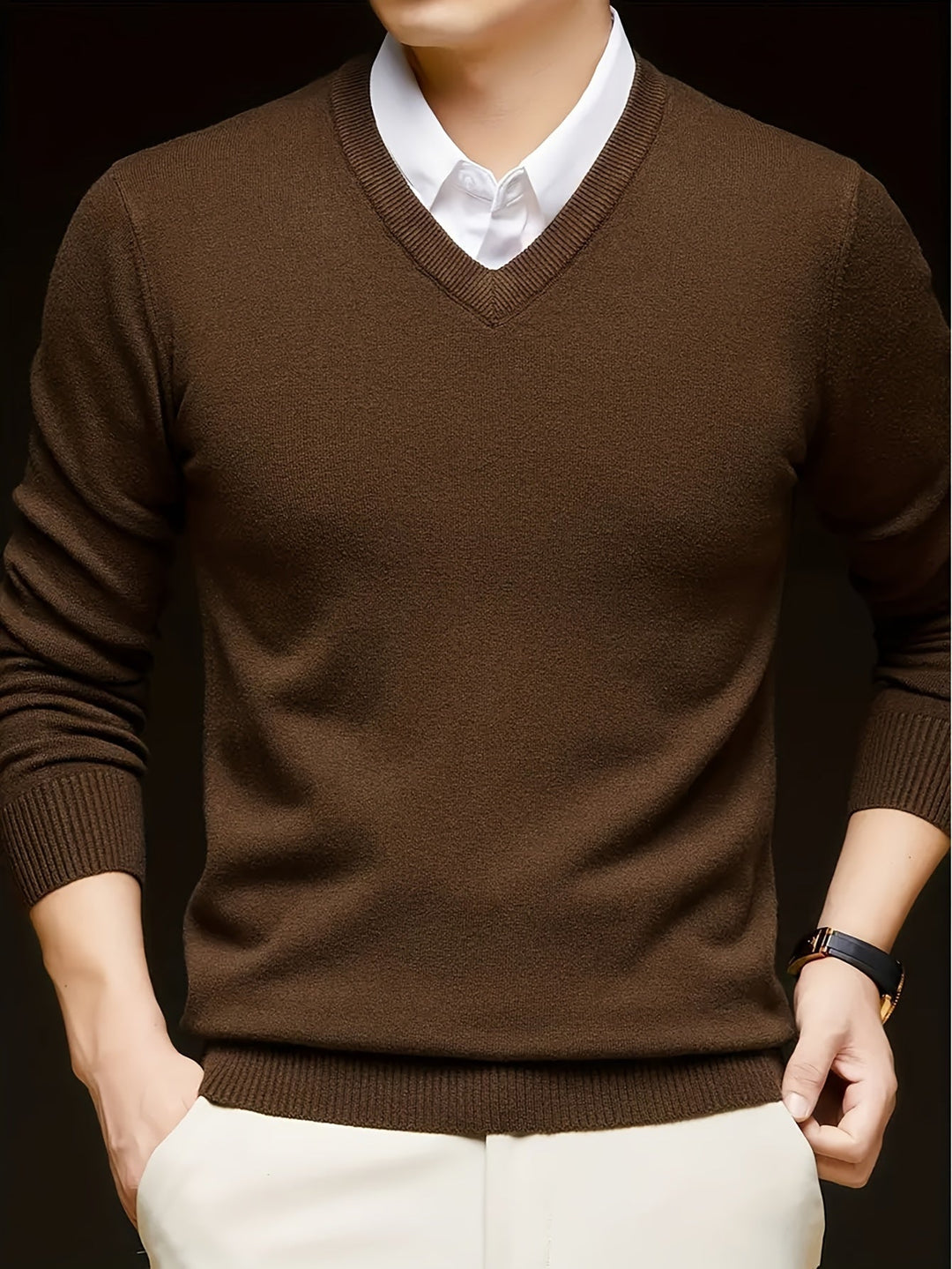 Men's Classic V-Neck Sweater