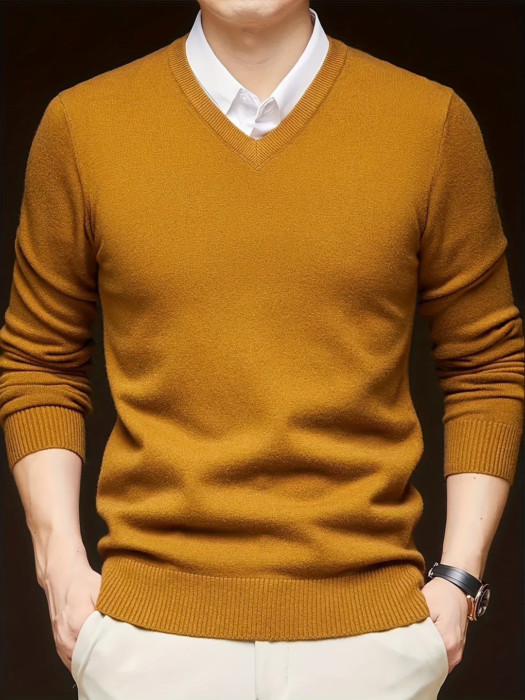 Men's Classic V-Neck Sweater