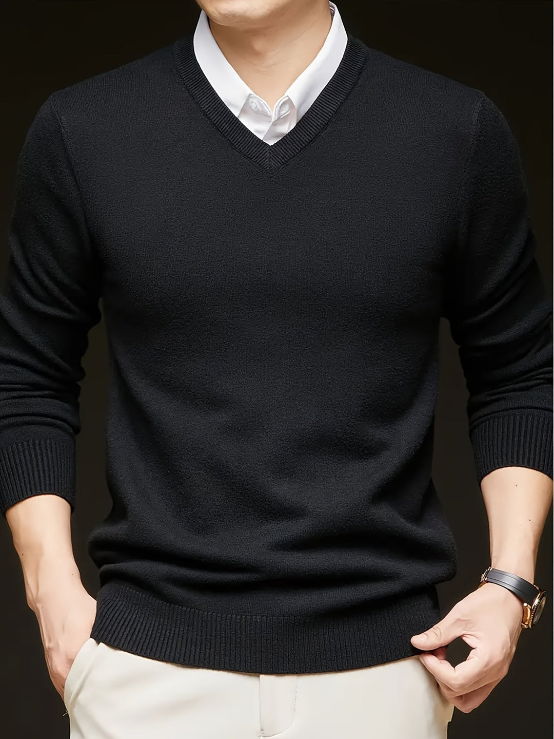 Men's Classic V-Neck Sweater