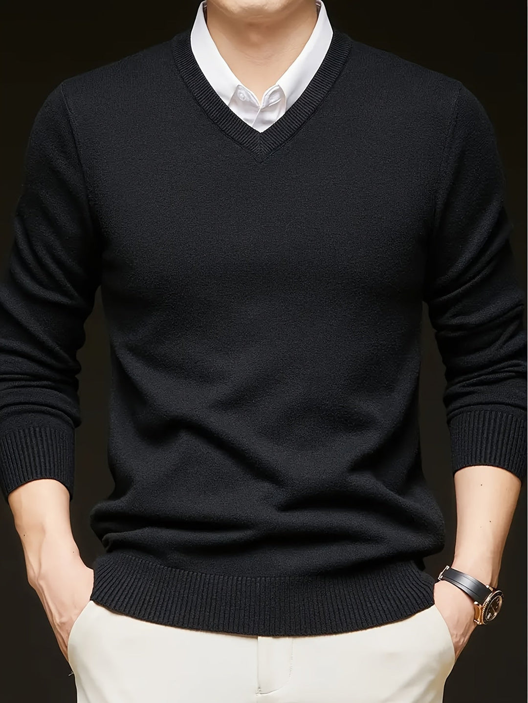 Men's Classic V-Neck Sweater