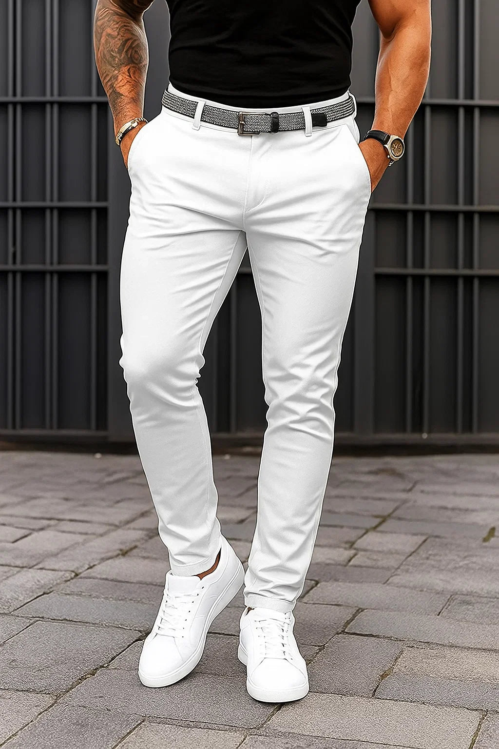 Men's Modern Fit Chino Pants for Comfortable Everyday Wear-The Yellow Prime