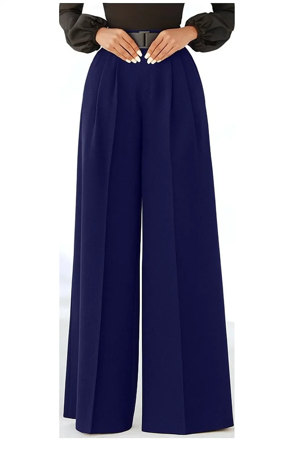 Women's Stylish Wide Leg Trousers-The Yellow Prime