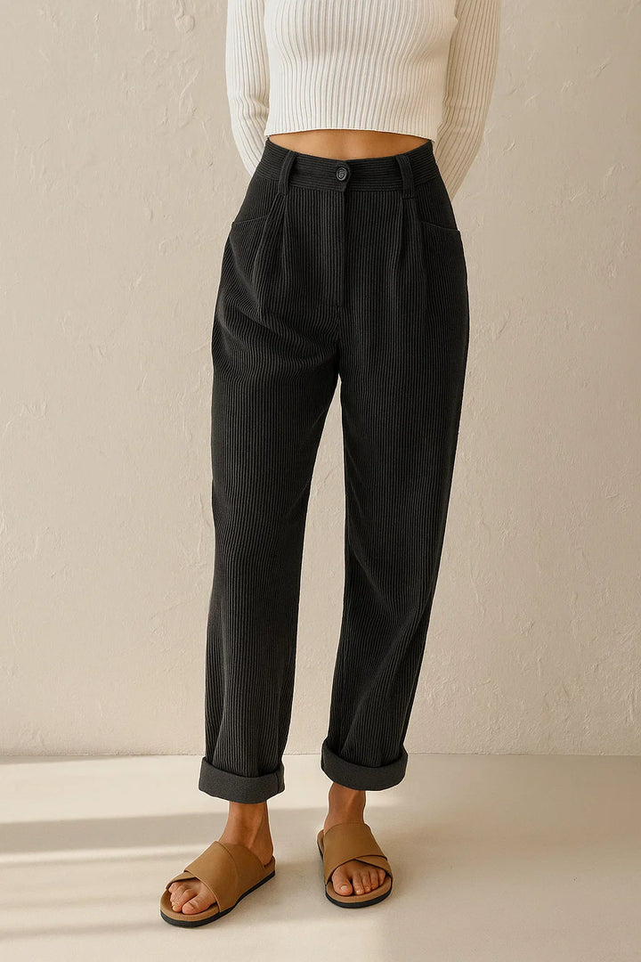 Women's Casual Loose Corduroy Trousers-The Yellow Prime