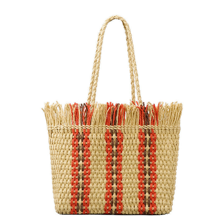Stylish Women's Handwoven Beach Bag with Spacious Capacity-The Yellow Prime