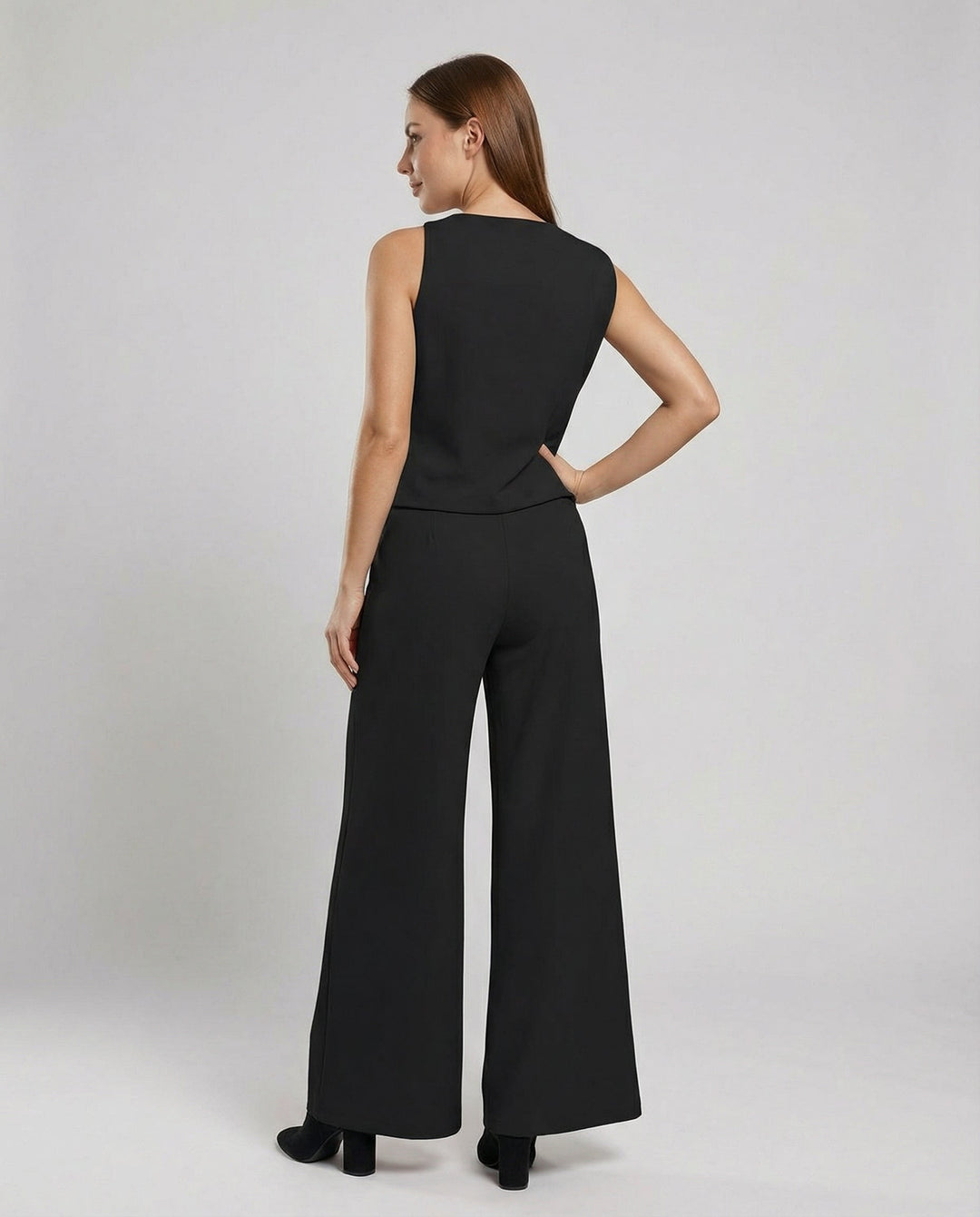 Women's Elegant Round Neck Jumpsuit for Everyday & Special Occasions-The Yellow Prime