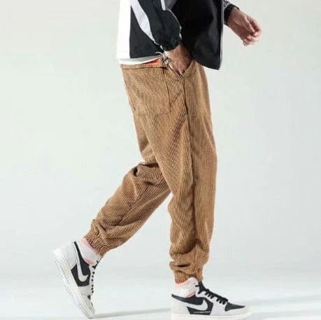 Pantalones jogger de pana para hombre con corte holgado