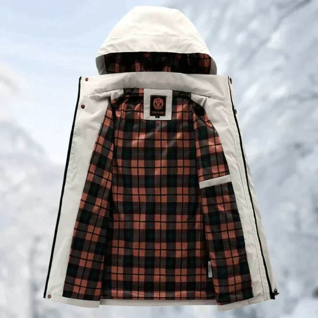 Cappotto da uomo con cappuccio, moderno e dalla vestibilità rilassata