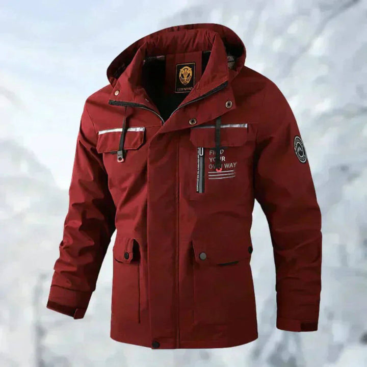 Cappotto da uomo con cappuccio, moderno e dalla vestibilità rilassata