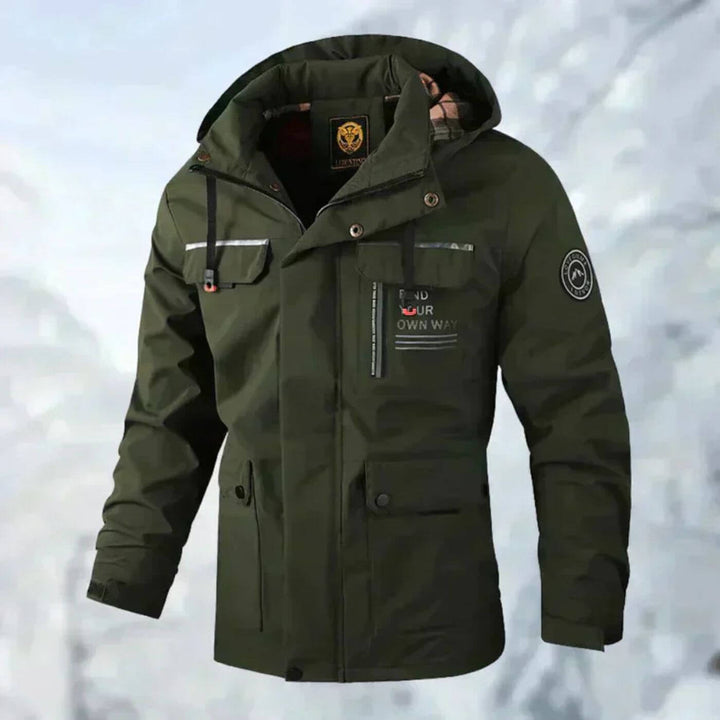 Cappotto da uomo con cappuccio, moderno e dalla vestibilità rilassata