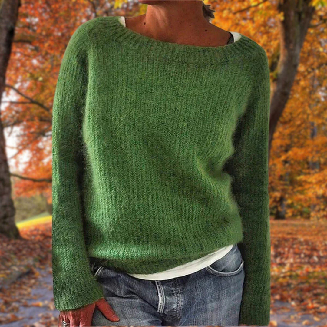 Maglione classico da donna in lana merino