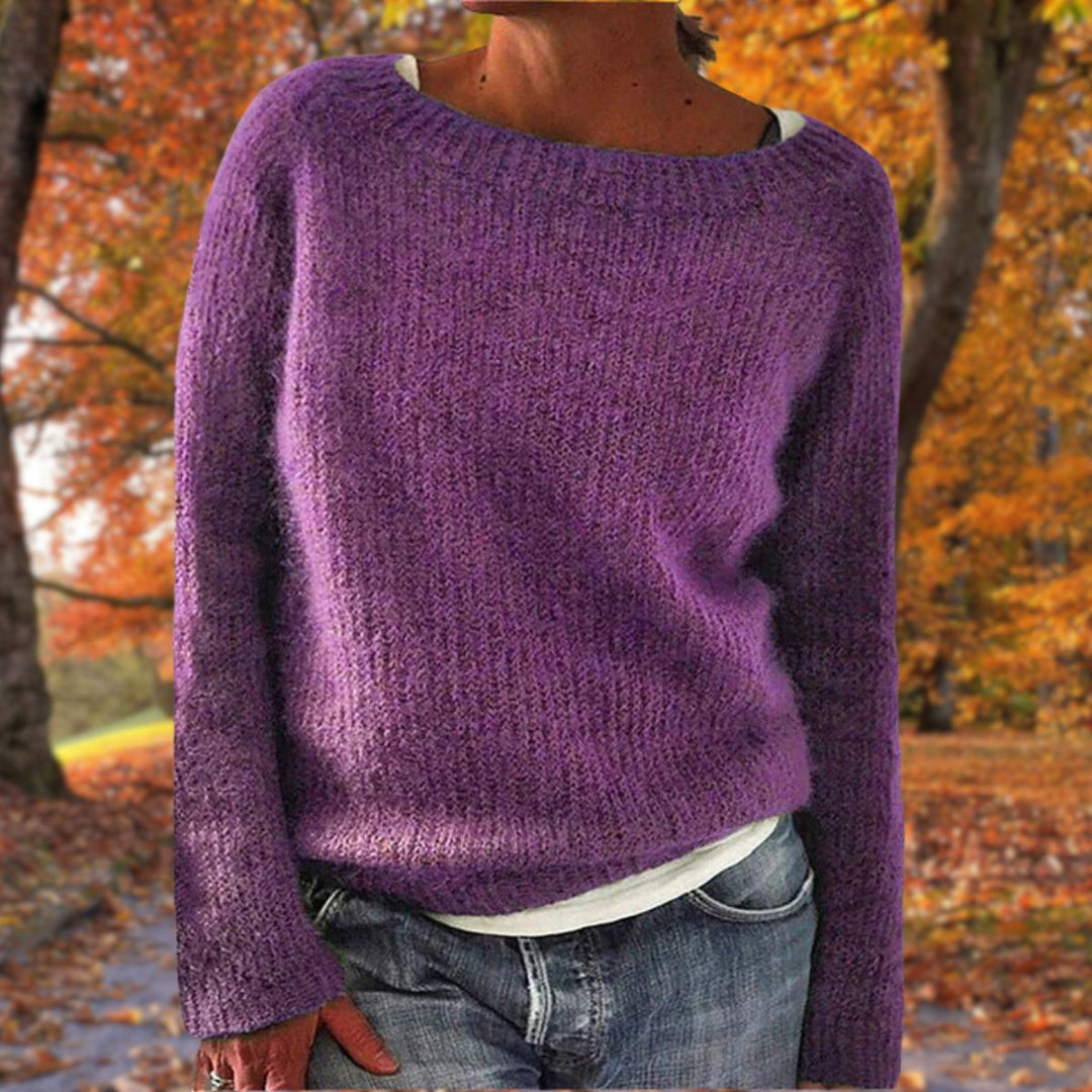 Maglione classico da donna in lana merino