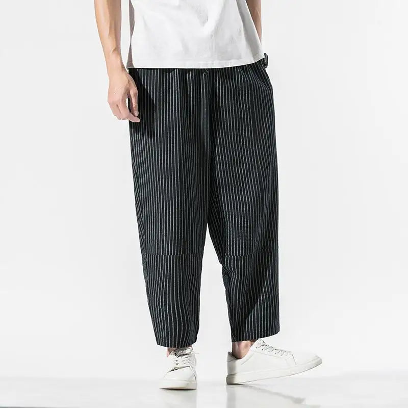 Men's Pinstripe Joggers - Stylish and Comfortable Activewear-The Yellow Prime