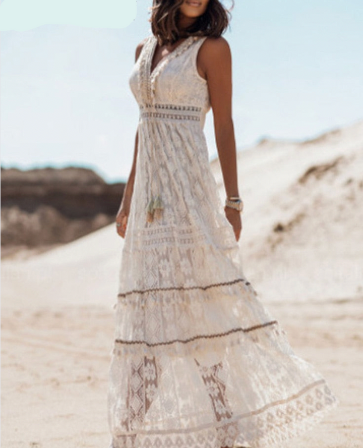 Women's Bohemian Maxi Dress for Stylish Summer Outfits-The Yellow Prime