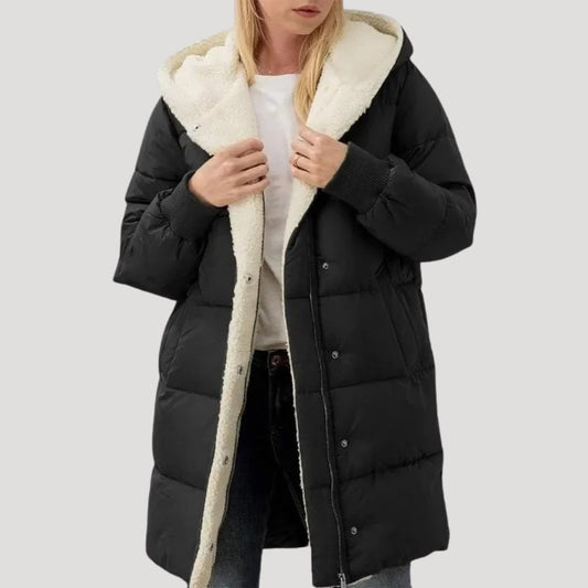 Women's Padded Wrap Editorial Puffer Jacket – Warm Fall & Winter