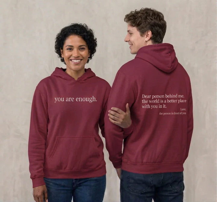 Cozy Unisex Fleece Hoodie with Graphic Print and Front Pocket