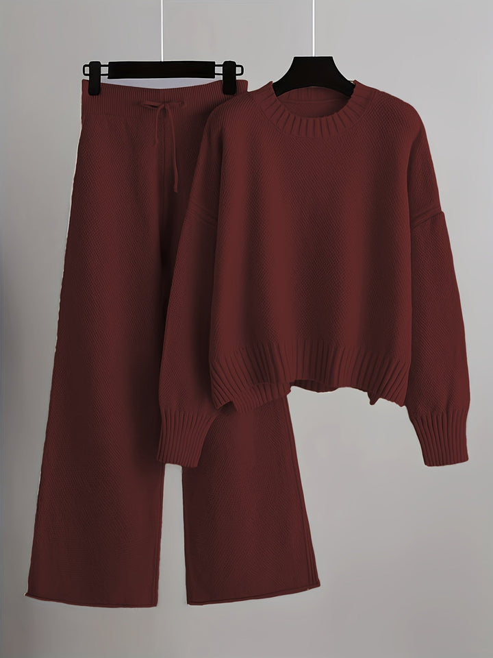Emily | Women's Cozy Knit Loungewear Set-The Yellow Prime