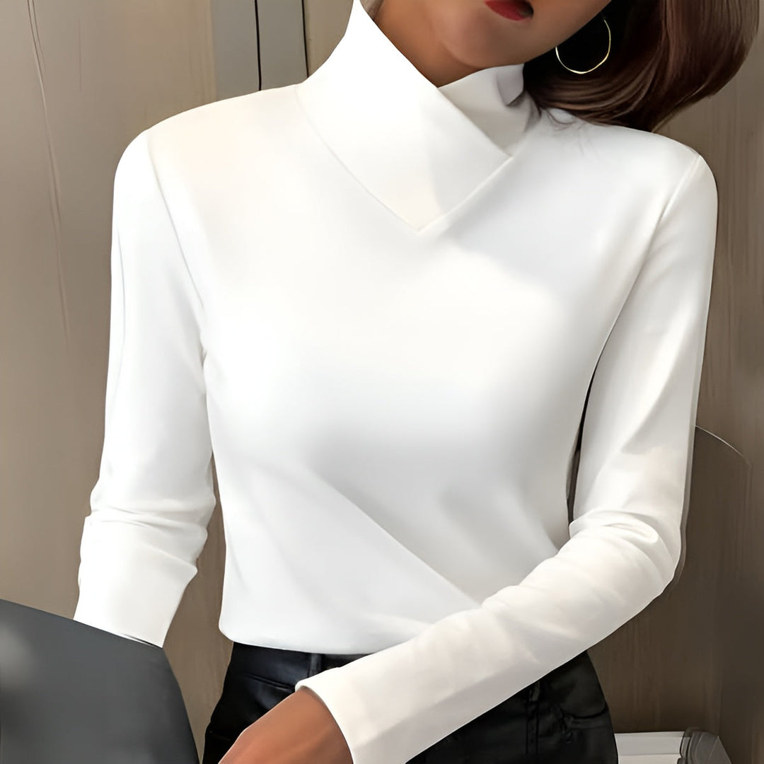 Sherie | Women's Elegant High-Neck Sweater-The Yellow Prime