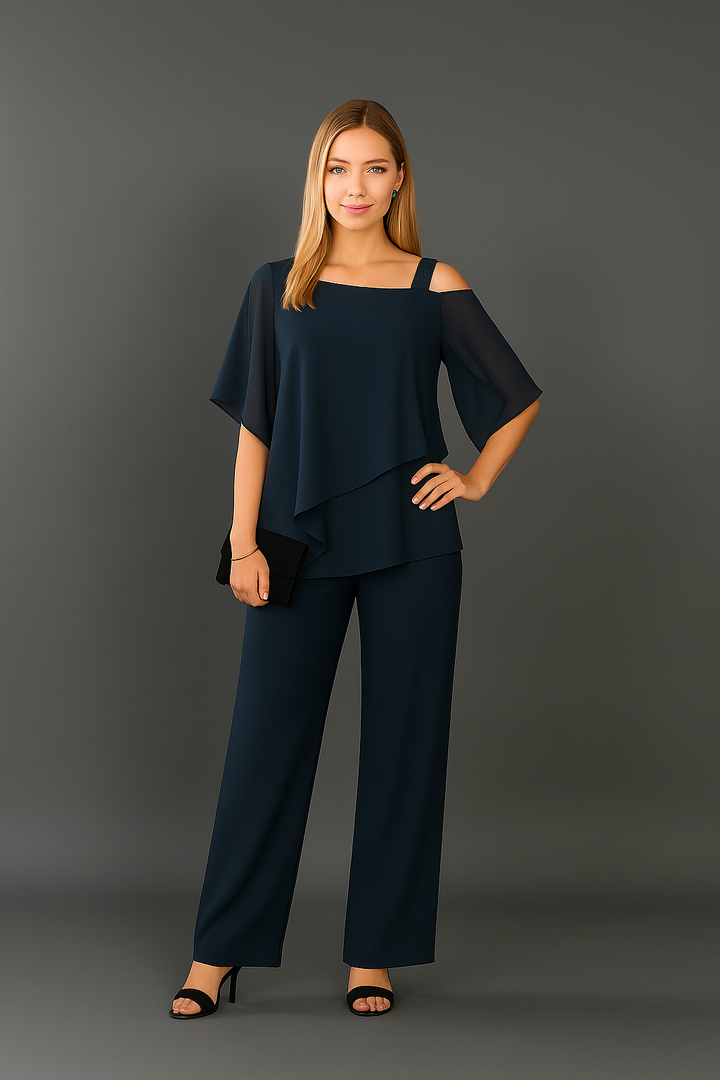Women's Stylish One-Shoulder Casual Jumpsuit-The Yellow Prime